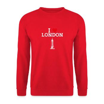 J’aime Londres Cool Empire Tower Paris France Jeu de mots - Sweat-shirt Unisexe - rouge - Devant - Alina (178cm) & Michal (187cm)