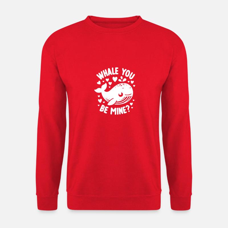 Whale You Be Mine? - Unisex Sweatshirt - red