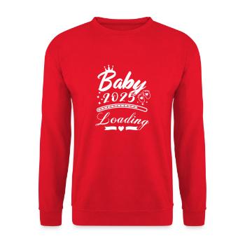 Baby 2025 Loading 01 - Unisex Sweatshirt - red - Front - Alina (178cm) & Michal (187cm)