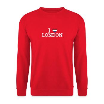 J’aime Londres Pays-Bas Drapeau Cool Paris France - Sweat-shirt Unisexe - rouge - Devant - Alina (178cm) & Michal (187cm)