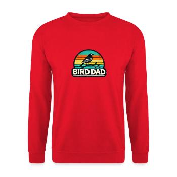 Bird Dad Design - Perfect for Bird Enthusiasts - Unisex Sweatshirt - red - Front - Alina (178cm) & Michal (187cm)