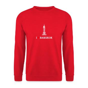 J’aime Bangkok Cool State Thaïlande Lover Heart Pun - Sweat-shirt Unisexe - rouge - Devant - Alina (178cm) & Michal (187cm)