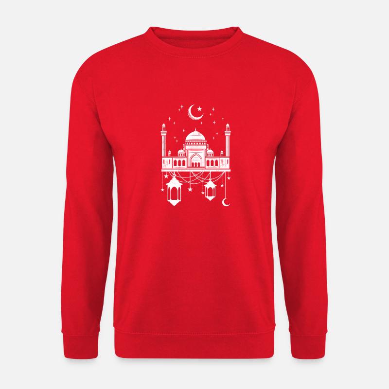 Mosquée avec croissant de lune - Sweat-shirt Unisexe - rouge