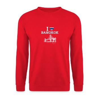 J’aime Bangkok Cool Thaïlande Golden Gate Bridge - Sweat-shirt Unisexe - rouge - Devant - Alina (178cm) & Michal (187cm)
