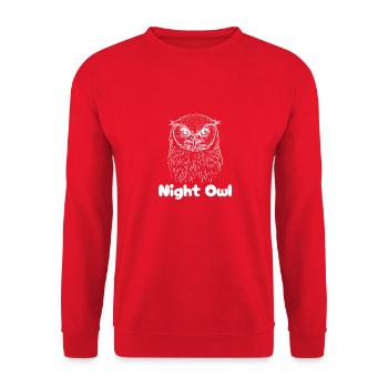 Night Owl - Unisex Sweatshirt - red - Front - Alina (178cm) & Michal (187cm)