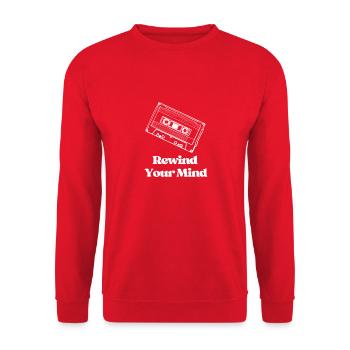 Rewind Your Mind - Unisex Sweatshirt - red - Front - Alina (178cm) & Michal (187cm)