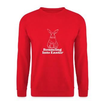 Bouncing into Easter - Unisex Sweatshirt - red - Front - Alina (178cm) & Michal (187cm)