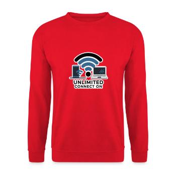 EN LIGNE - Sweat-shirt Unisexe - rouge - Devant - Alina (178cm) & Michal (187cm)