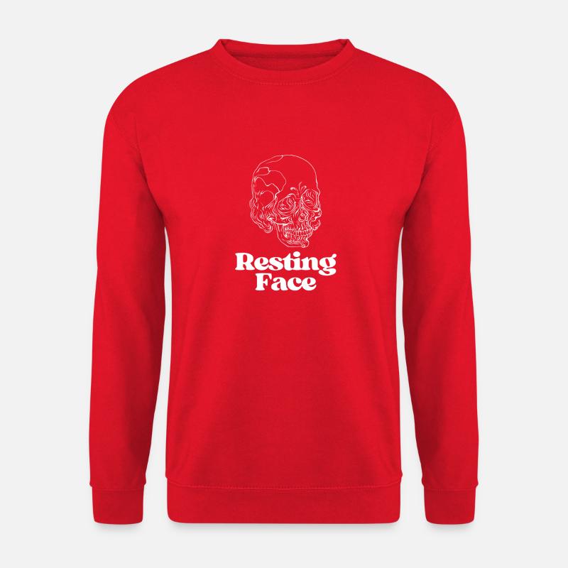 Resting Face - Unisex Sweatshirt - red