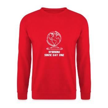 Spin Since Day One - Unisex Sweatshirt - red - Front - Alina (178cm) & Michal (187cm)