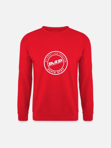 Dad: My First and Forever Superhero - Unisex Sweatshirt - red