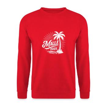Malle 2025 Strand Mallorca - Unisex Pullover - Rot - Vorne - Alina (178cm) & Michal (187cm)
