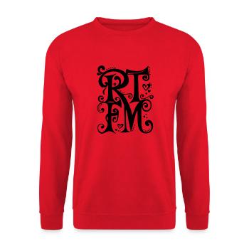 RTFM – Nerdy, cute and slightly annoyed - Unisex Sweatshirt - red - Front - Alina (178cm) & Michal (187cm)