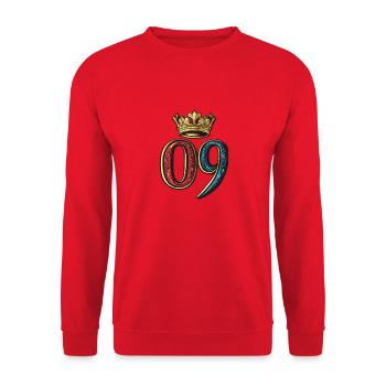 Couronne à 9 chiffres - Sweat-shirt Unisexe - rouge - Devant - Alina (178cm) & Michal (187cm)