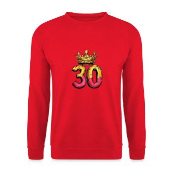Couronne à 30 chiffres - Sweat-shirt Unisexe - rouge - Devant - Alina (178cm) & Michal (187cm)