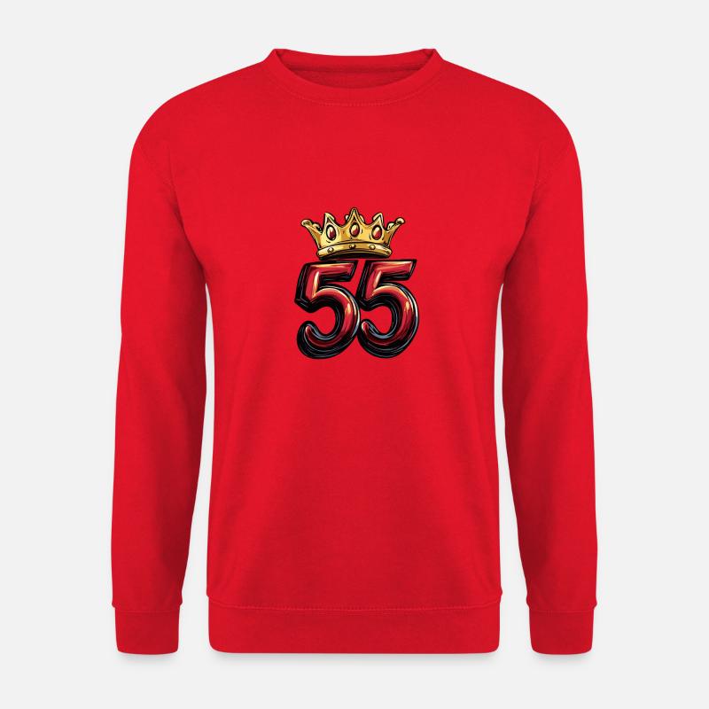 55 Zahl Krone - Unisex Pullover - Rot