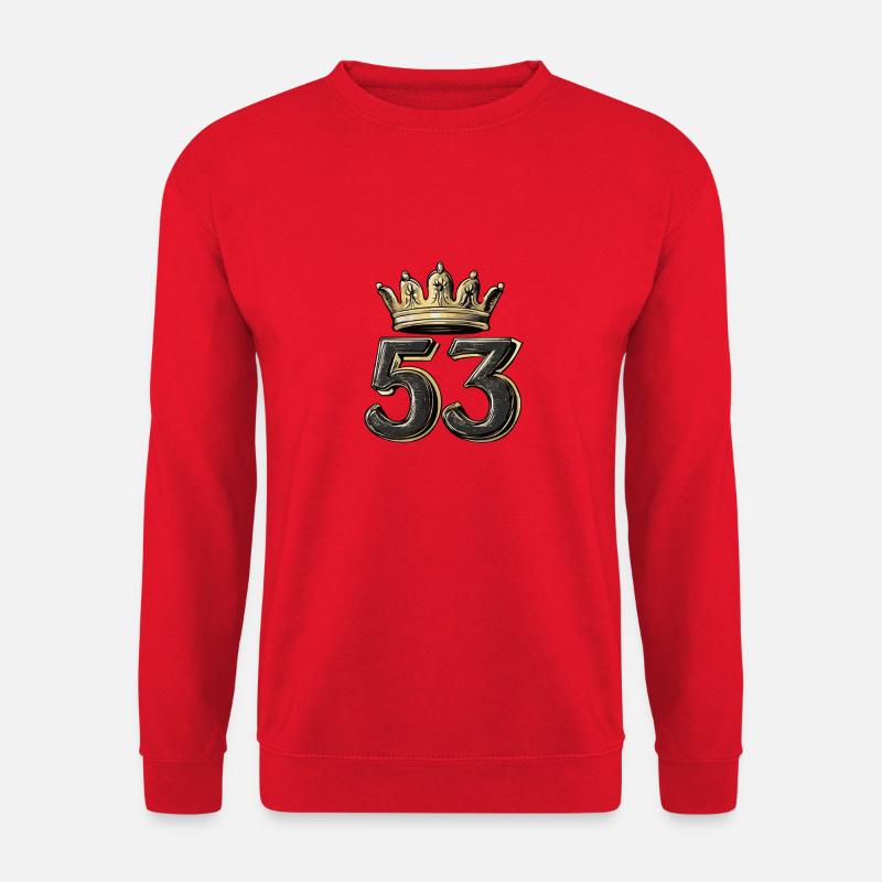 53 Zahl Krone - Unisex Pullover - Rot