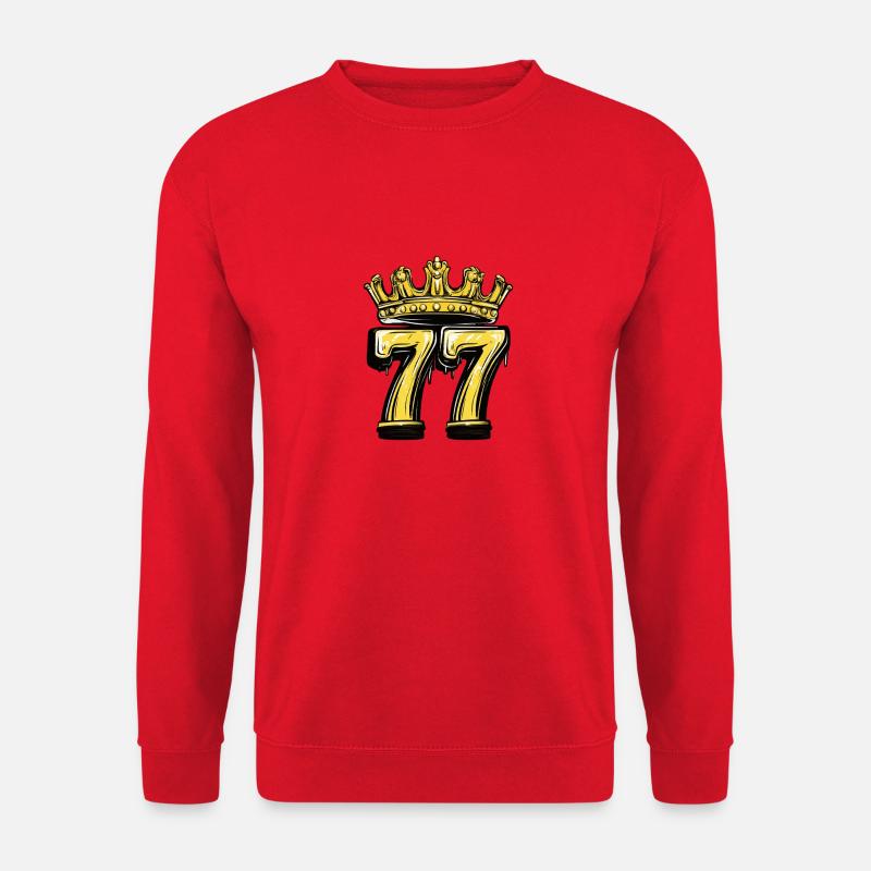 77 Number Krone - Unisex Sweatshirt - red