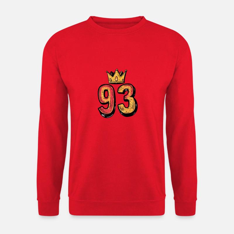 93 Zahl Krone - Unisex Pullover - Rot