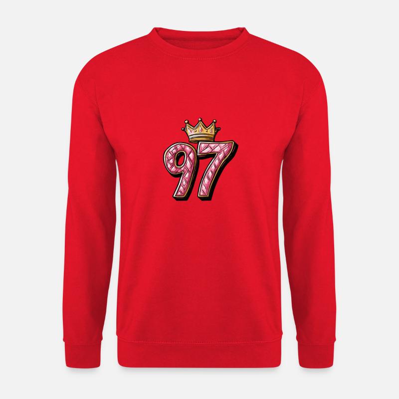 97 Zahl Krone - Unisex Pullover - Rot