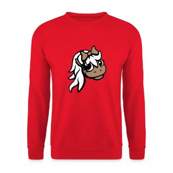 Horse Girl Female Cute Pretty Bow Woman - Unisex Sweatshirt - red - Front - Alina (178cm) & Michal (187cm)