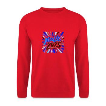 Malle 2025 - Unisex Pullover - Rot - Vorne - Alina (178cm) & Michal (187cm)