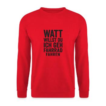 Untitled Project watt do you want 1 - Unisex Sweatshirt - red - Front - Alina (178cm) & Michal (187cm)