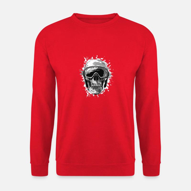 Ski Skull Lunettes de ski - Sweat-shirt Unisexe - rouge