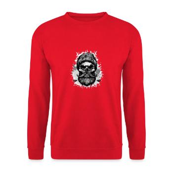 Lumberjack Skull Lumberjack - Unisex Sweatshirt - red - Front - Alina (178cm) & Michal (187cm)