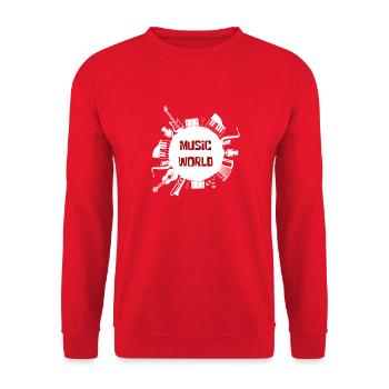 MUSIC WORLD Collection - Sweat-shirt Unisexe - rouge - Devant - Alina (178cm) & Michal (187cm)