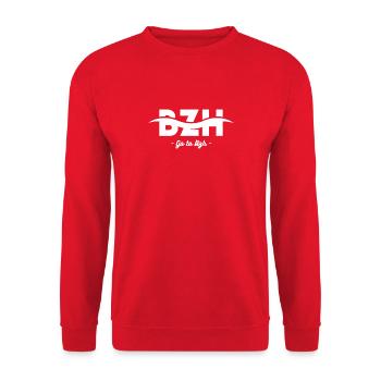 Vague BZH - Sweat-shirt Unisexe - rouge - Devant - Alina (178cm) & Michal (187cm)
