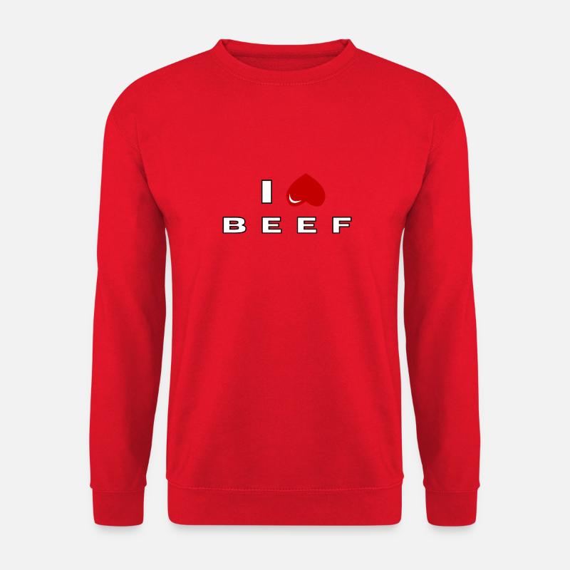 Ich hasse Rindfleisch - Unisex Pullover - Rot