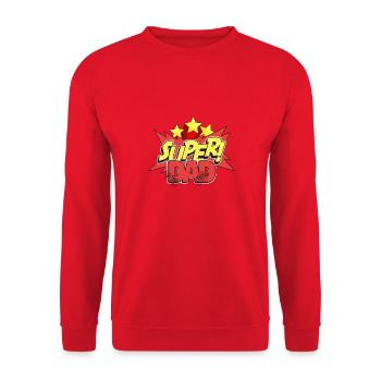 Super Dad Popart Best Dad Best Dad - Unisex Sweatshirt - red - Front - Alina (178cm) & Michal (187cm)