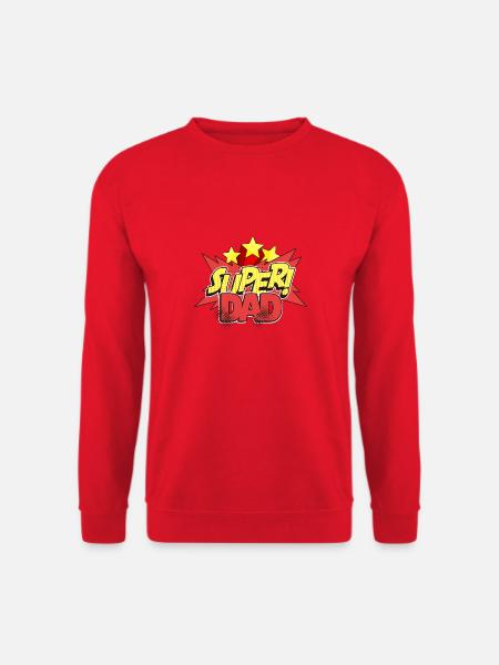 Super papa Popart Meilleur papa Meilleur papa - Sweat-shirt Unisexe - rouge
