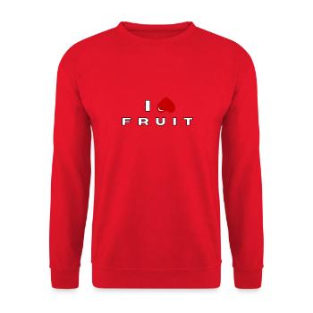 Ich hasse Obst - Unisex Pullover - Rot - Vorne - Alina (178cm) & Michal (187cm)