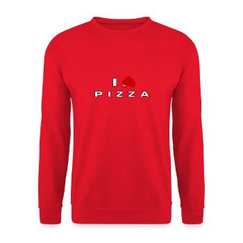 Je déteste la pizza - Sweat-shirt Unisexe - rouge - Devant - Alina (178cm) & Michal (187cm)