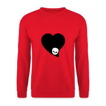 Selbst denken - Unisex Pullover - Rot - Vorne - Alina (178cm) & Michal (187cm)