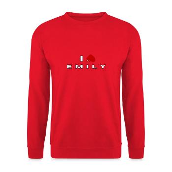 Je déteste Emily - Sweat-shirt Unisexe - rouge - Devant - Alina (178cm) & Michal (187cm)