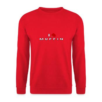 I hate Muffin - Unisex Sweatshirt - red - Front - Alina (178cm) & Michal (187cm)