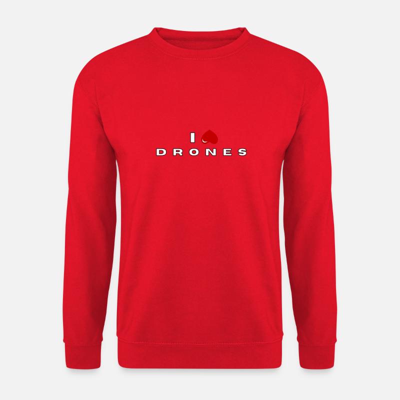 Je déteste les drones - Sweat-shirt Unisexe - rouge