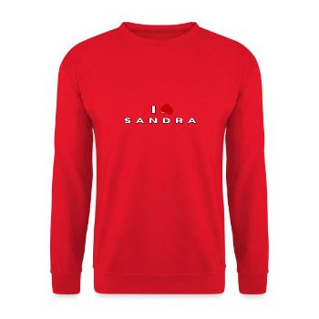 I hate Sandra - Unisex Sweatshirt - red - Front - Alina (178cm) & Michal (187cm)