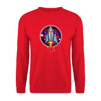 Rakete - Unisex Pullover - Rot - Vorne - Alina (178cm) & Michal (187cm)