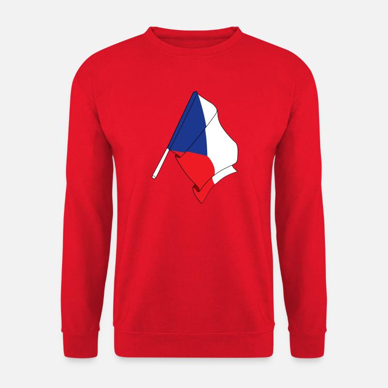 Flagge der Tschechischen Republik - Unisex Pullover - Rot