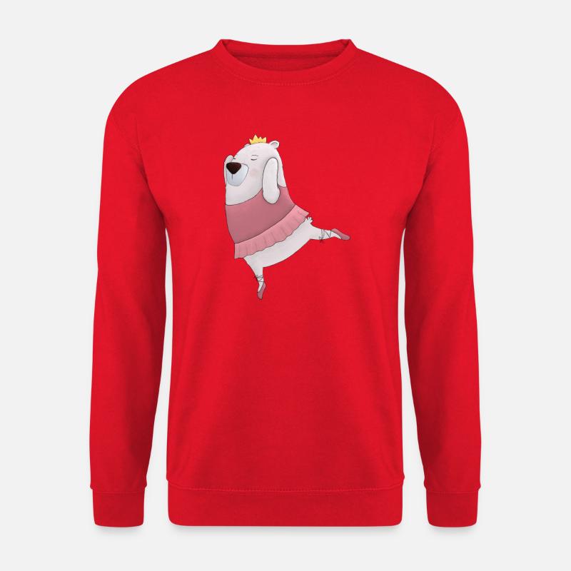 Tanzbär – Niedliches Ballett-Design 🐻💃👑 - Unisex Pullover - Rot