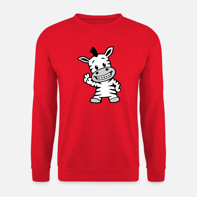 Cooles Zebra - Unisex Pullover - Rot