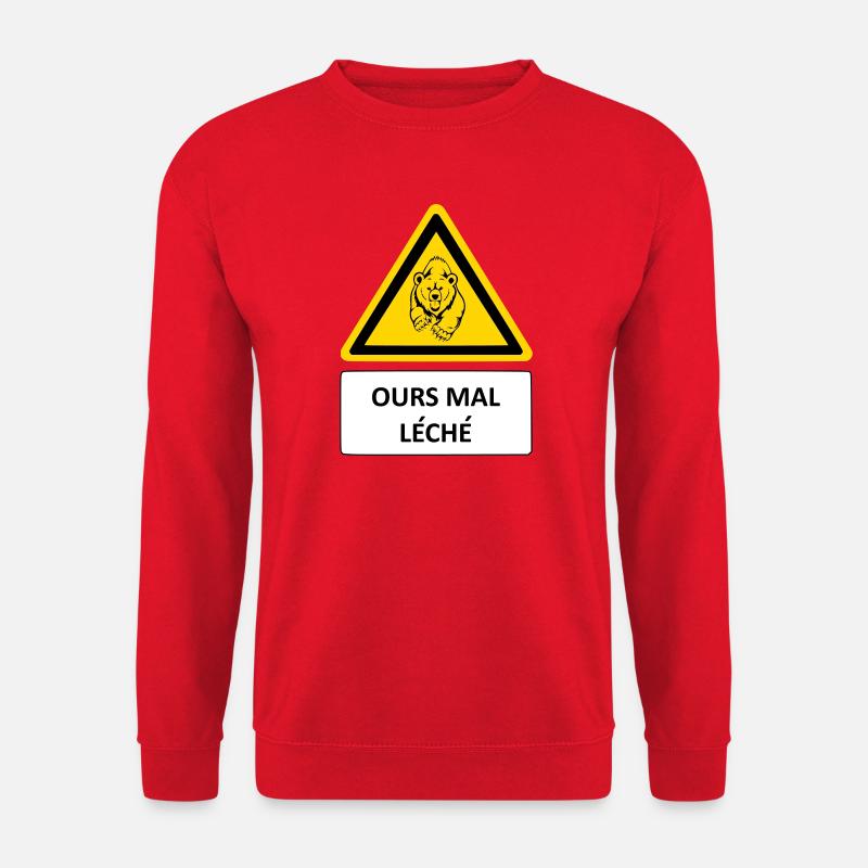 Bear badly licked - Unisex Sweatshirt - red