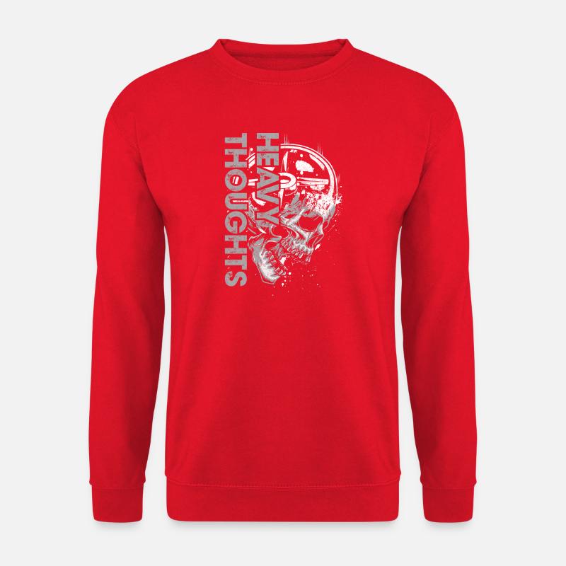 Totenkopf Vinyl Pulse Grafik - Unisex Pullover - Rot