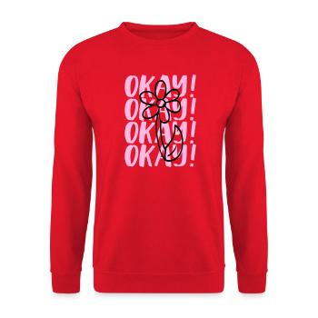Statement Design - Unisex Sweatshirt - red - Front - Alina (178cm) & Michal (187cm)