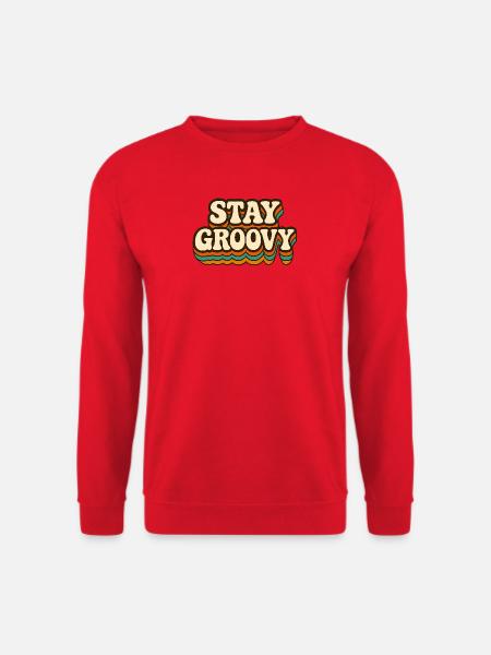 Stay Groovy Retro Vintage Design | 70s Hippie Styl - Unisex Pullover - Rot