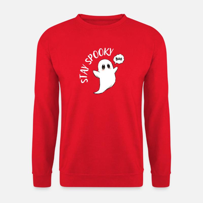 Little Haunted Ghost Cartoon - Unisex Sweatshirt - red